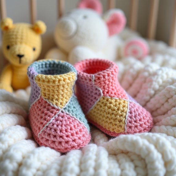 colorful and cozy footwear