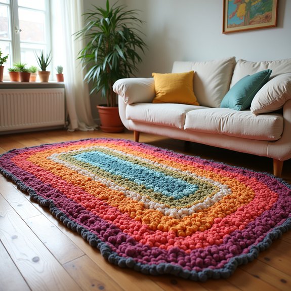 colorful and fluffy decor
