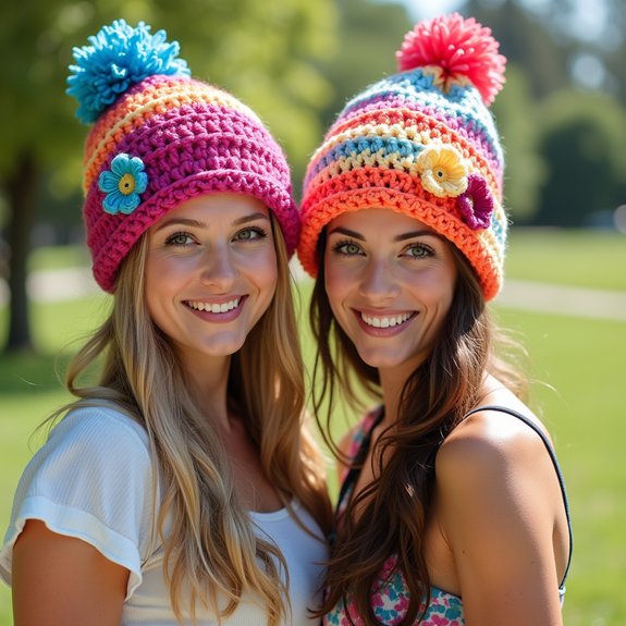 colorful and whimsical headwear