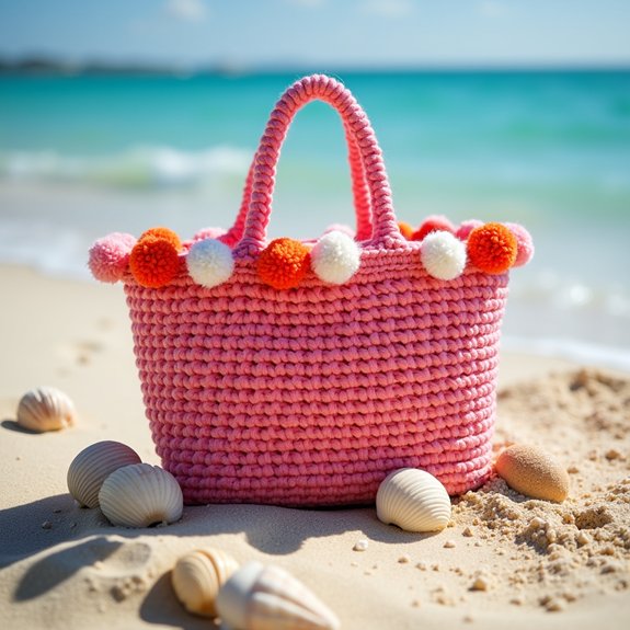 colorful crochet bag design
