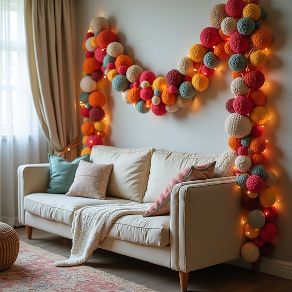 colorful crochet ball decoration