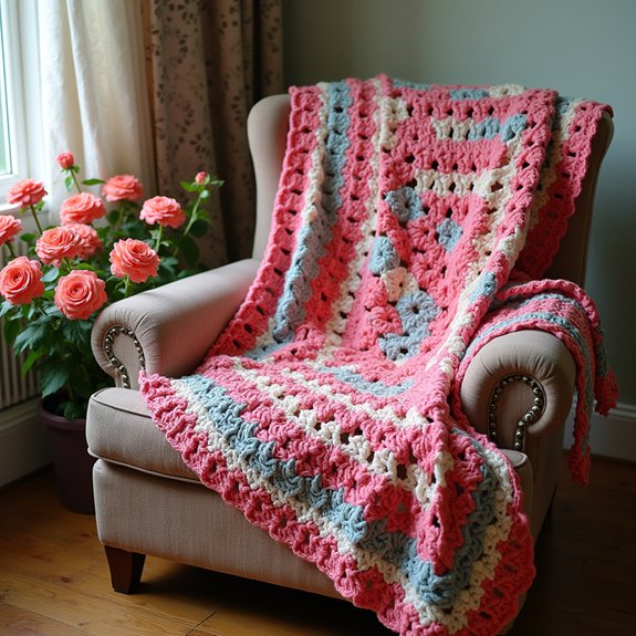 colorful crochet blanket design