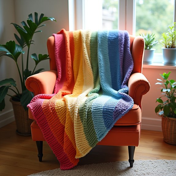 colorful crochet blanket design
