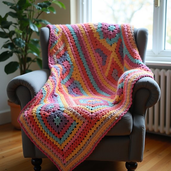 colorful crochet blanket pattern