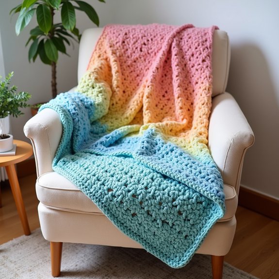 colorful crochet blanket pattern