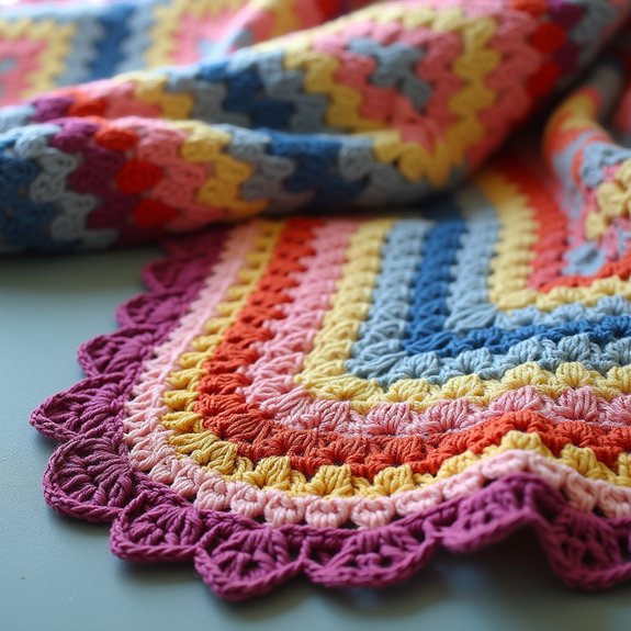 colorful crochet border design