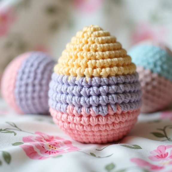 colorful crochet easter decoration