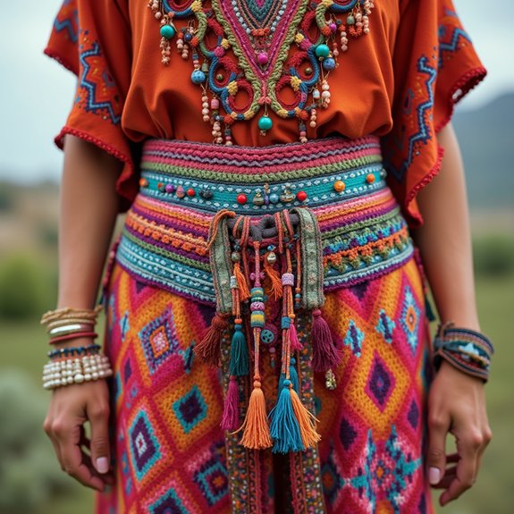 colorful crochet festival accessory