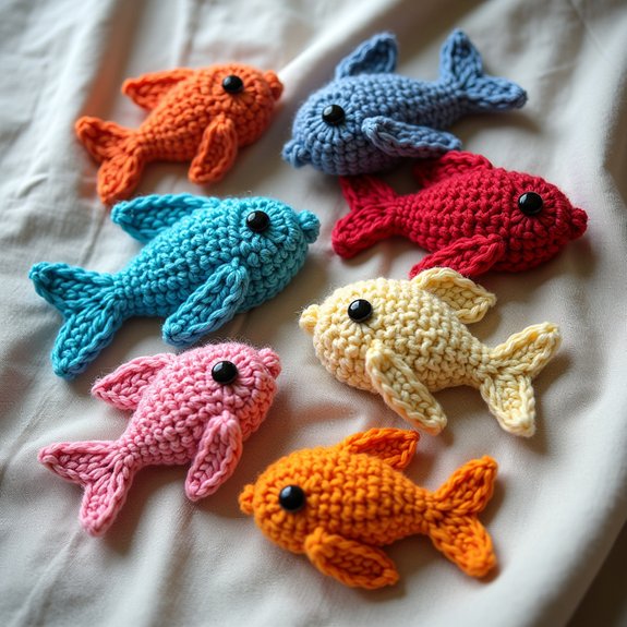 colorful crochet fish designs