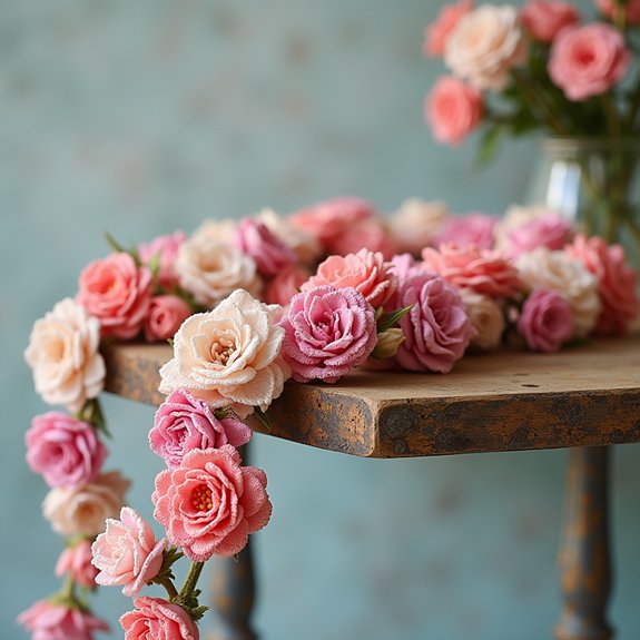 colorful crochet flower decoration