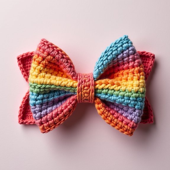 colorful crochet hair accessory