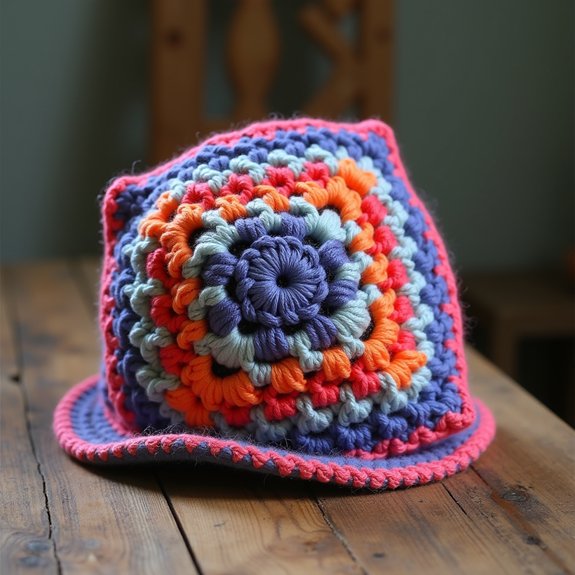 colorful crochet headwear design