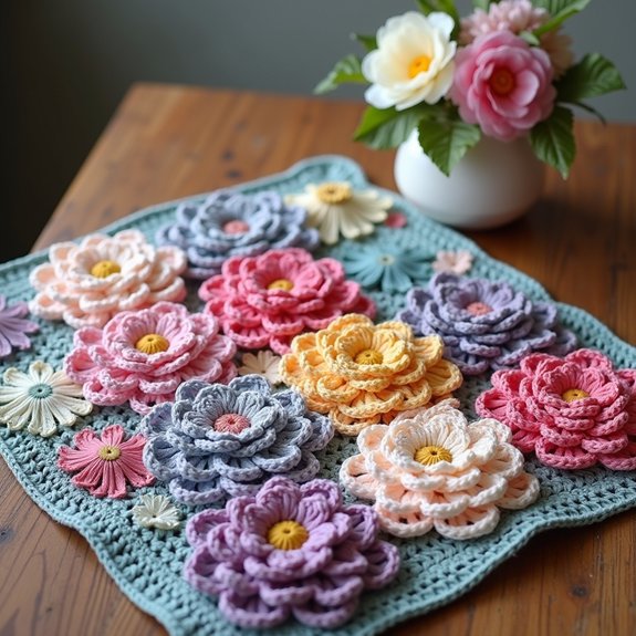 colorful crochet square design