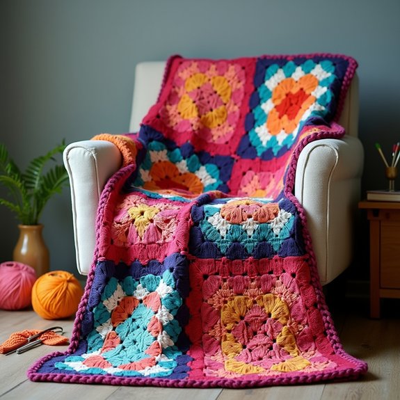 colorful crochet square pattern