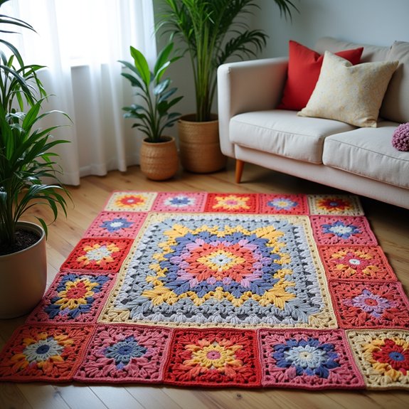 colorful crochet square pattern