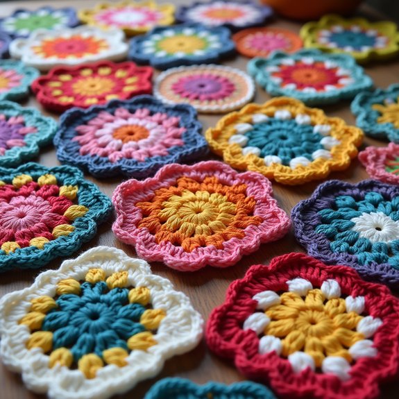 colorful crochet square pattern