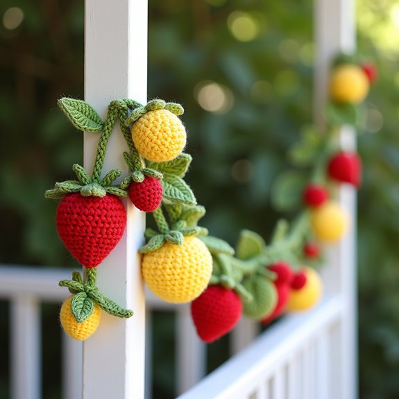colorful decorative fruit string