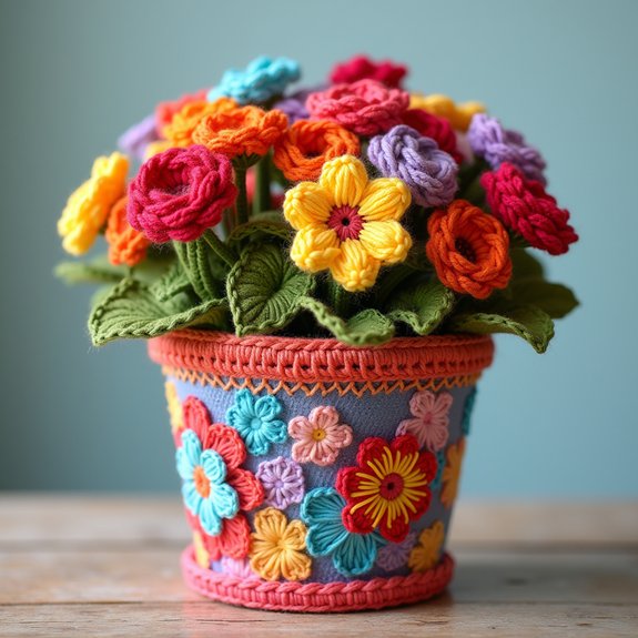 colorful decorative plant holder
