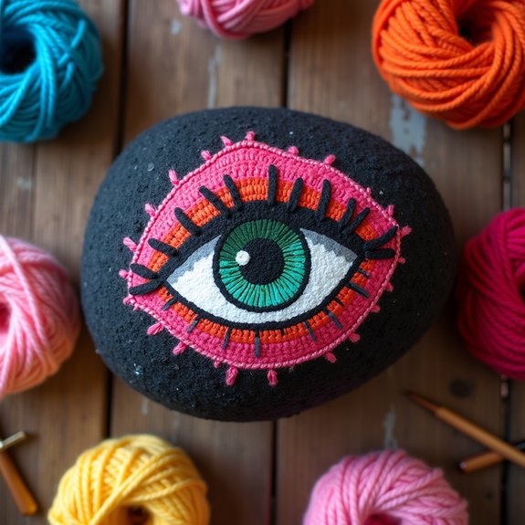 colorful decorative rock art