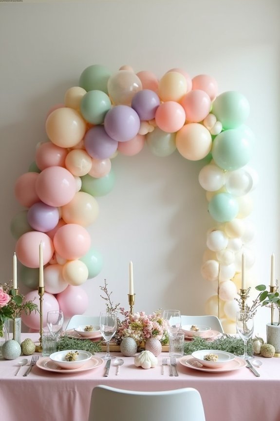 colorful event decoration setup