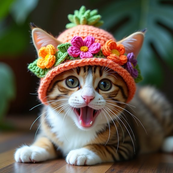 colorful feline headwear accessory