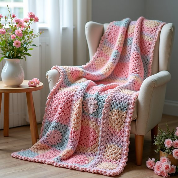 colorful floral patterned blanket