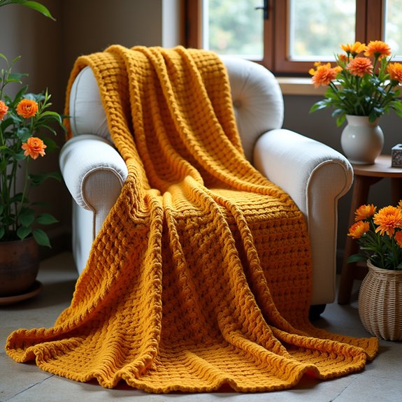 colorful floral patterned throw