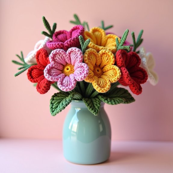 colorful flower garden scene