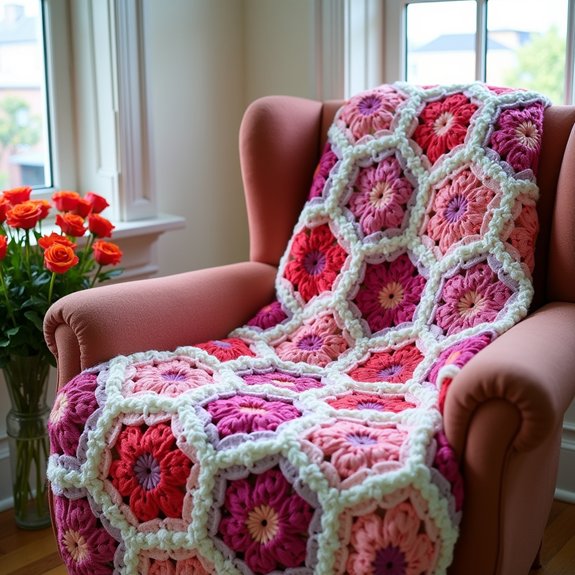 colorful geometric blanket design