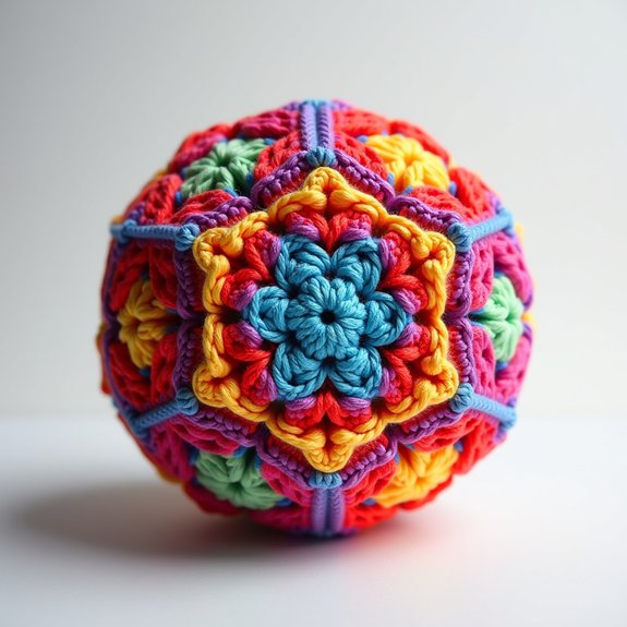 colorful geometric crochet design