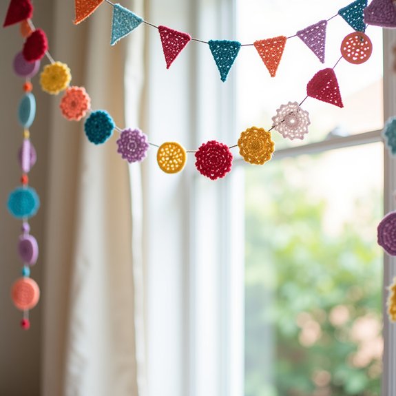 colorful geometric shape garland