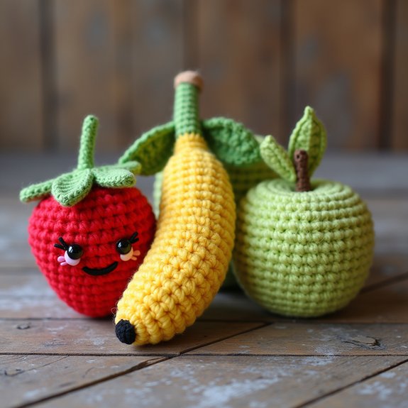 colorful handcrafted crochet toys