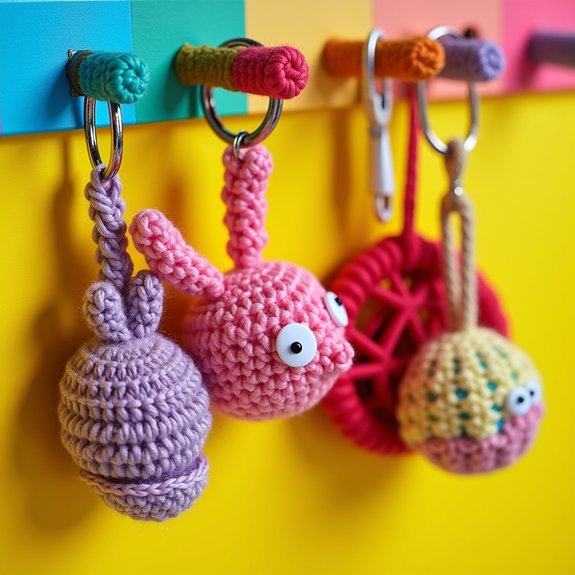 colorful handmade crochet accessories