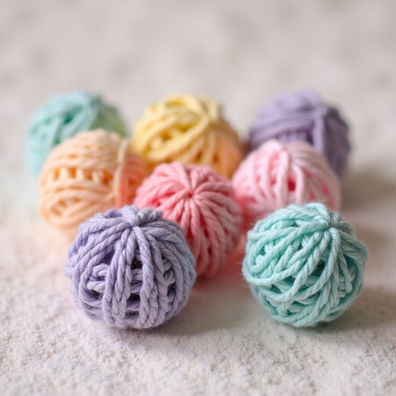 colorful handmade crochet balls