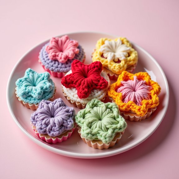 colorful handmade crochet treats