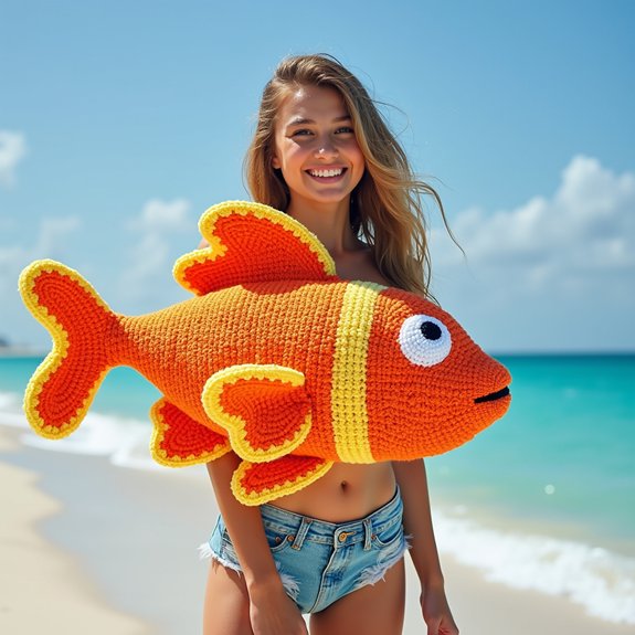 colorful handmade fish outfit