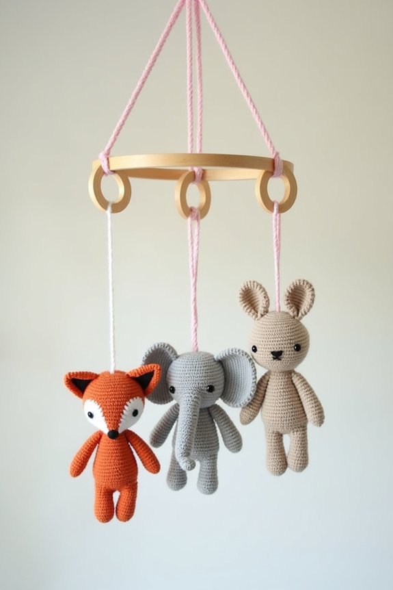 colorful hanging nursery characters