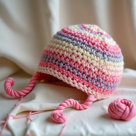 colorful knit headwear accessory