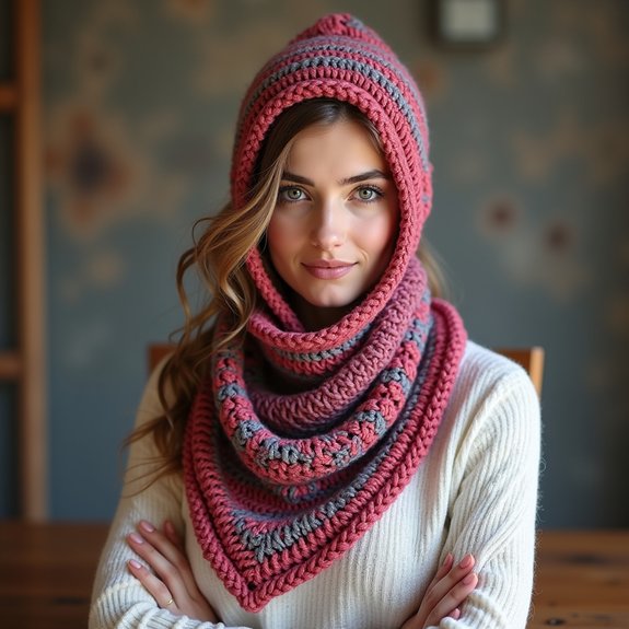 colorful knitted headwear accessory