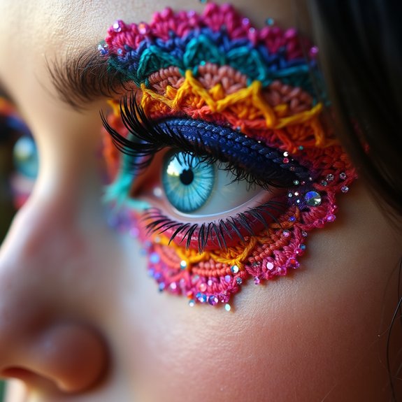 colorful sparkling gem eyes