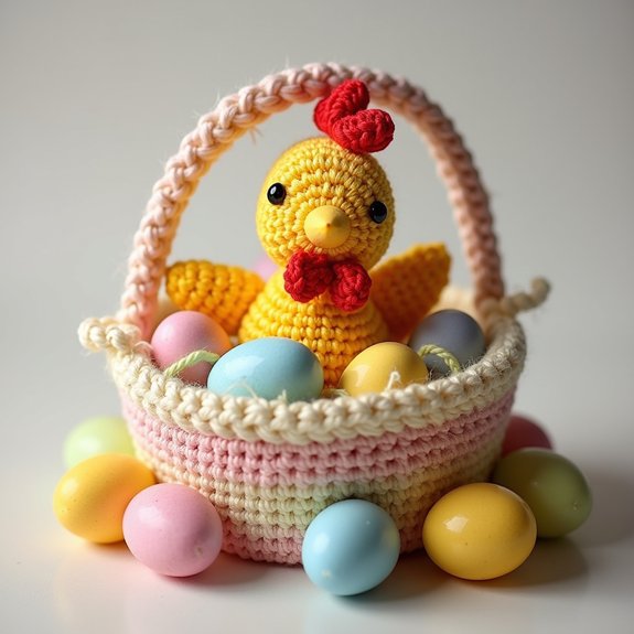 colorful springtime gift basket