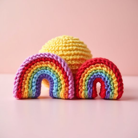 colorful textured crochet creation