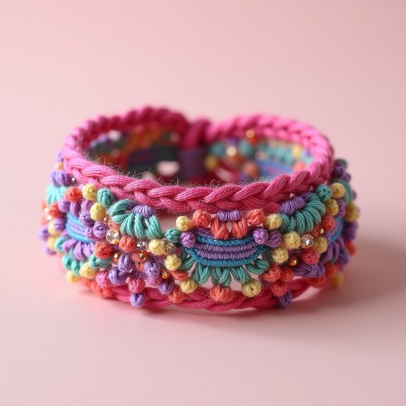 colorful woven bracelet design