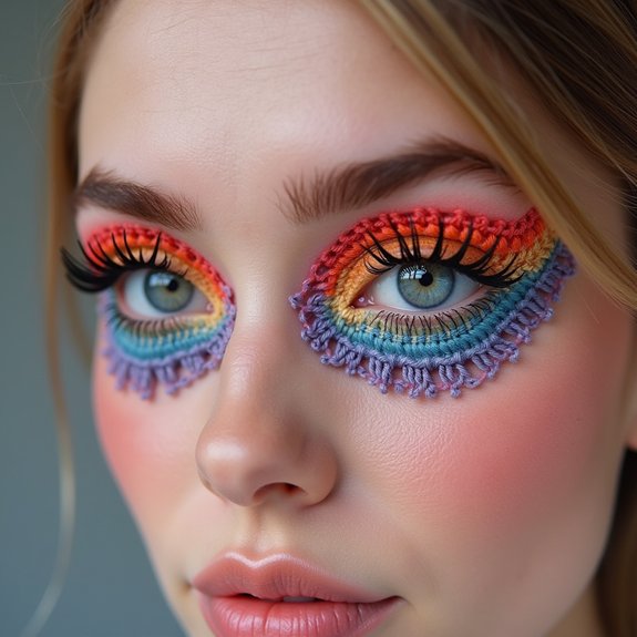 colorful yarn eye designs