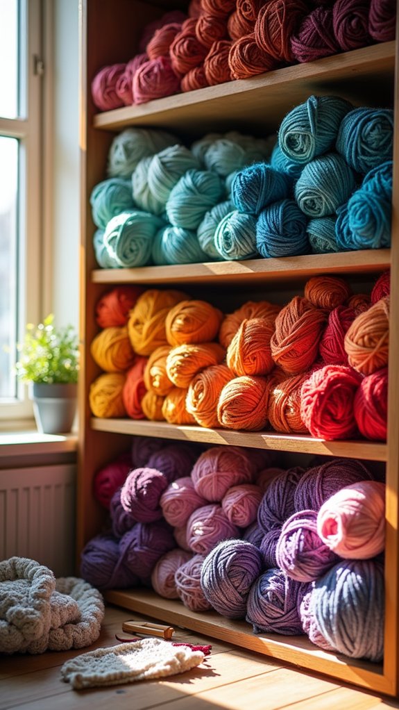 colorful yarn organization project
