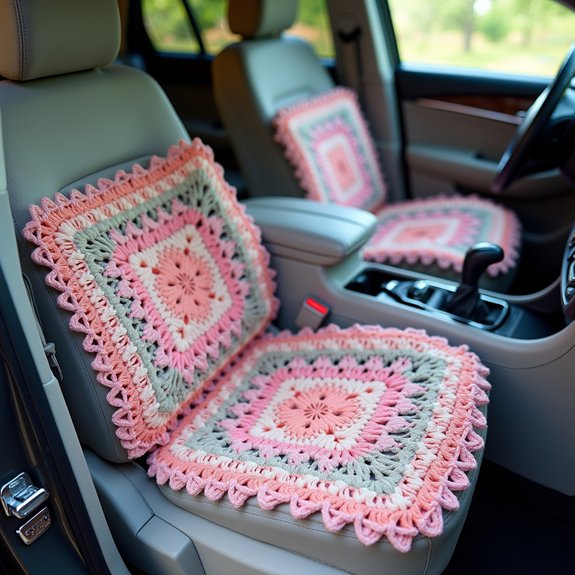 comfortable crochet armrest cushions
