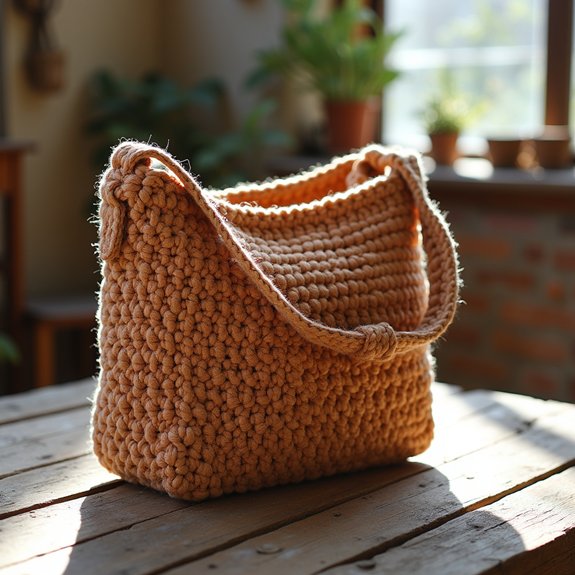 comfortable handmade crochet bag