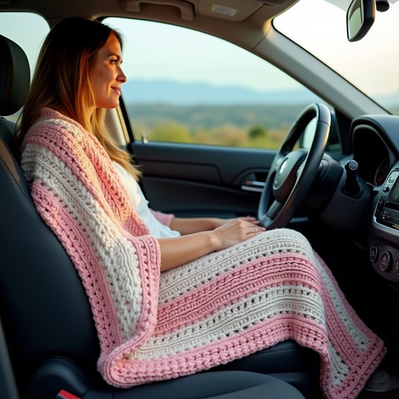 comfortable travel blanket crochet