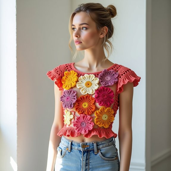 contemporary geometric floral pattern
