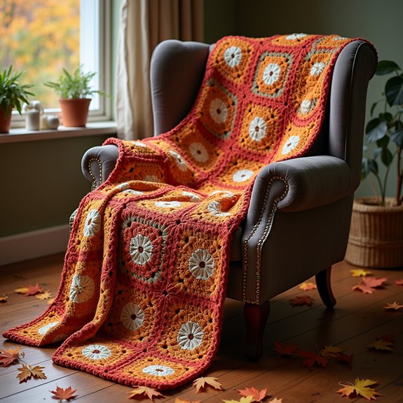 cozy autumn crochet blanket